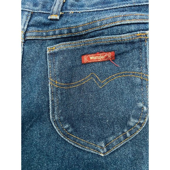 Vintage Wrangler Dark Wash Jeans | Vintage Size Petite 16 - Picture 4 of 5